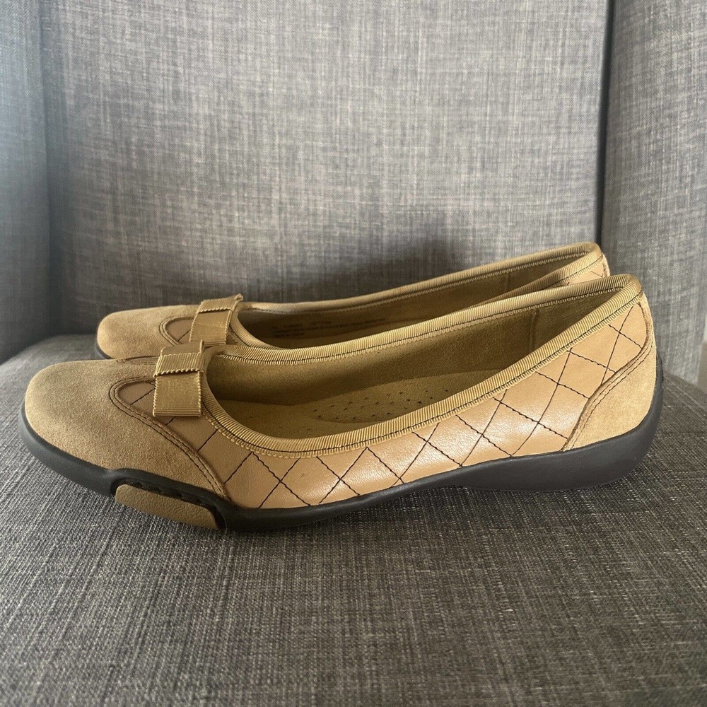 Naturalizer Shoes Womens 7 M Cordo Flats Slip On Tan Light Brown Beige